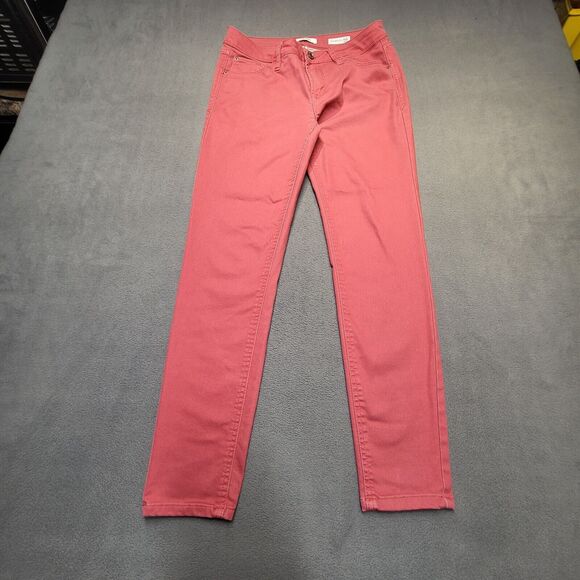 Kensie Jeans Womens 8 Pink Effortless Ankle Skinny Leg Distressed Stretch - Picture 1 of 11